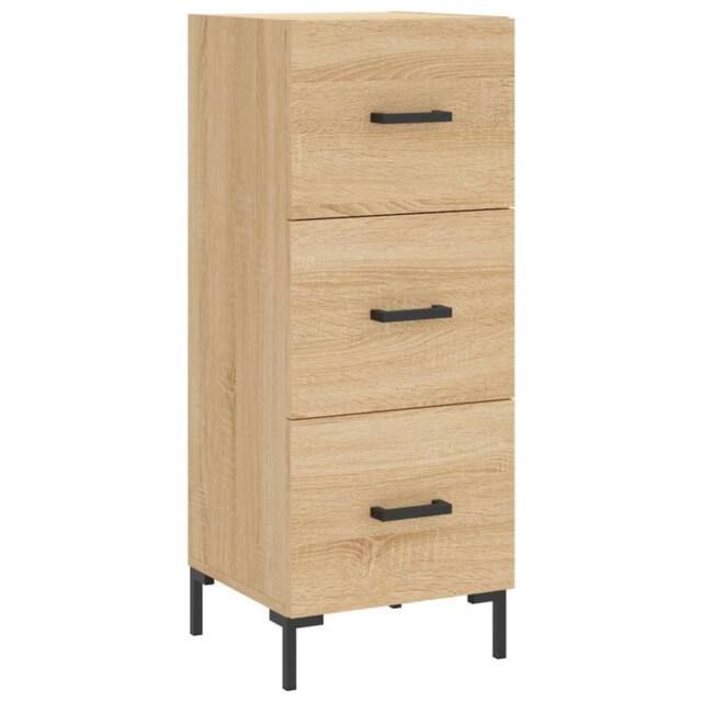Berkfield Home Sideboard Sonoma Oak 34.5x34x90 cm Engineered Wood in Brown - image 1