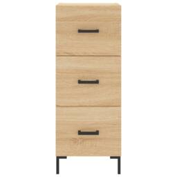 Berkfield Home Sideboard Sonoma Oak 34.5x34x90 cm Engineered Wood in Brown - thumbnail 6