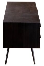 Orsina Contemporary Brown Wooden Media Unit, Solid Pine Wood TV Cabinet with Storage Drawers, Entertainment Unit - thumbnail 3