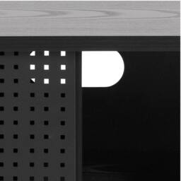 Wyld Haus Cambridge Industrial Black Mesh TV Unit 1 Sliding Door - thumbnail 7