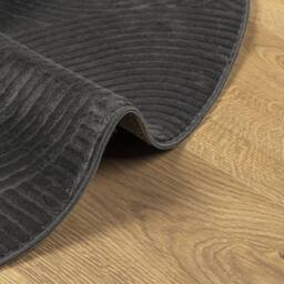 Berkfield Home Rug IZA Short Pile Scandinavian Look Anthracite √ò 100 cm in Charcoal - Size: Medium - thumbnail 6