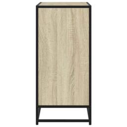 Berkfield Home Sideboard Sonoma Oak 68x35x76 cm Engineered Wood & Metal in Light Brown - Size: 68 x 35 x 76 cm - thumbnail 5