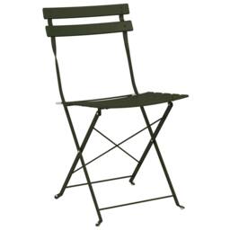 Berkfield Home 3-Piece Folding Bistro Set - Dark Green Steel - thumbnail 5