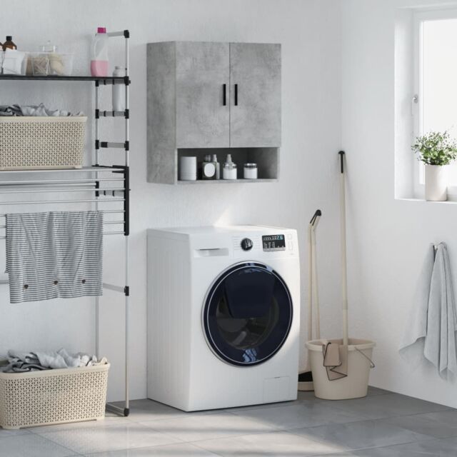 Berkfield Home Wall Cabinet Concrete Grey 60x31x70 cm Engineered Wood - Size: 60 x 31 x 70 cm - image 1