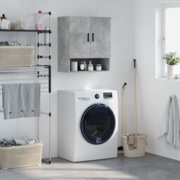 Berkfield Home Wall Cabinet Concrete Grey 60x31x70 cm Engineered Wood - Size: 60 x 31 x 70 cm - thumbnail 1