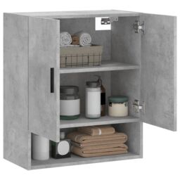 Berkfield Home Wall Cabinet Concrete Grey 60x31x70 cm Engineered Wood - Size: 60 x 31 x 70 cm - thumbnail 4