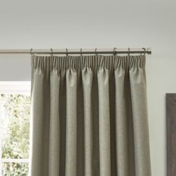 Furn Dawn Blackout Pencil Pleat Curtain Pair in Natural - Size: 229 cm width x 229 cm drop - thumbnail 3