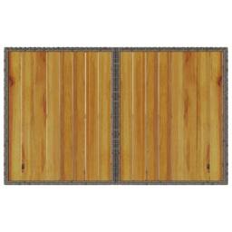 Berkfield Home Garden Table with Wooden Top Grey 110x68x70 cm Poly Rattan - Size: 110 x 68 x 70 cm - thumbnail 7