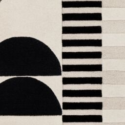 Livabliss Brooklyn-Hand Tufted Cream Black Wool Modern Living Dining Bedroom Rug - Size: 150 cm x 230 cm - thumbnail 8
