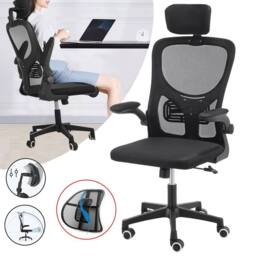 Hinsinc Office Chair Mesh Ergonomic 360 Swivel Height UK in Black