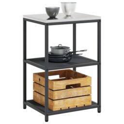 Berkfield Home Kitchen Storage Shelf with Storage Anthracite Steel - thumbnail 3