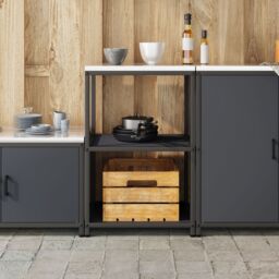 Berkfield Home Kitchen Storage Shelf with Storage Anthracite Steel - thumbnail 4