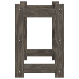 Berkfield Home Wine Rack for 12 Bottles Grey Solid Wood Pine - thumbnail 4