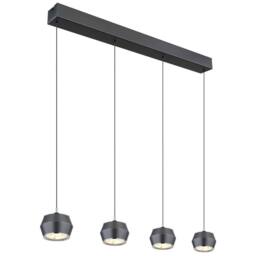 Netlighting Marthy Bar Pendant Ceiling Light Grey Matt 4x LED 3000K - thumbnail 1