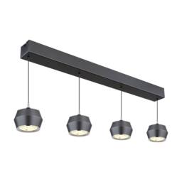 Netlighting Marthy Bar Pendant Ceiling Light Grey Matt 4x LED 3000K - thumbnail 5