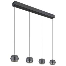 Netlighting Marthy Bar Pendant Ceiling Light Grey Matt 4x LED 3000K - thumbnail 2