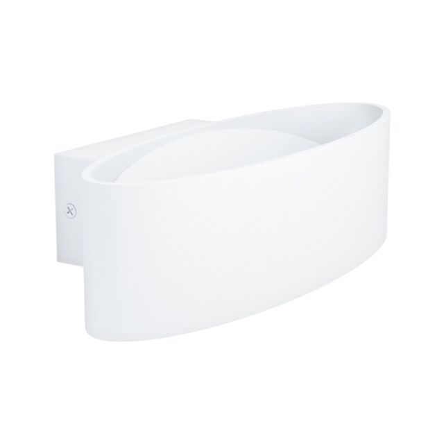 Loops Wall Light Colour White Shade Transparent Plastic Bulb LED 10W Included - image 1