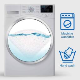 FLAVORA Triangular Suction Corner Shower Mat Non Slip in White - Size: 180 cm width x 180 cm drop - thumbnail 5