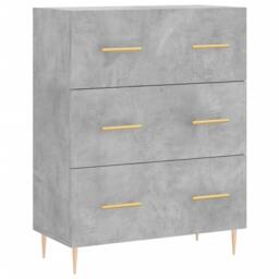 Berkfield Home Highboard Concrete Grey 69.5x34x180 cm Engineered Wood - thumbnail 7