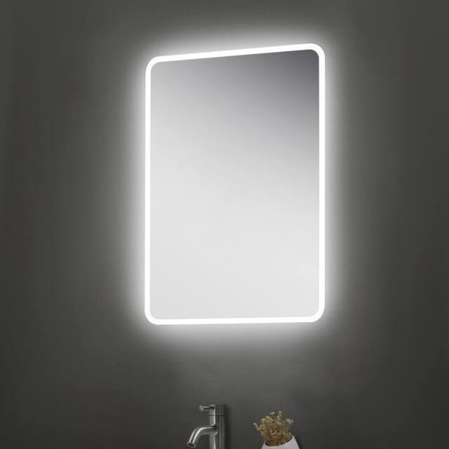 Bathroom Kingdom Angus Illuminated LED Mirror 700x500mm in Silver - image 1