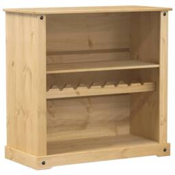 Berkfield Home Beautiful Wine Cabinet Corona 107.5x51x105.5 cm Solid Wood Pine in Tan - thumbnail 3