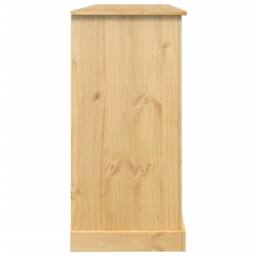 Berkfield Home Beautiful Wine Cabinet Corona 107.5x51x105.5 cm Solid Wood Pine in Tan - thumbnail 5