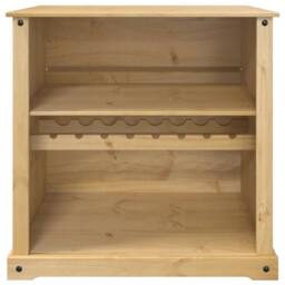 Berkfield Home Beautiful Wine Cabinet Corona 107.5x51x105.5 cm Solid Wood Pine in Tan - thumbnail 4