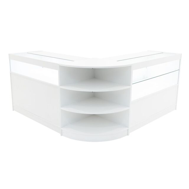 Monstershop Harmonia LED Shop Counter Set B1200, C1200 & LM60 - White - image 1
