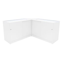 Monstershop Harmonia LED Shop Counter Set B1200, C1200 & LM60 - White - thumbnail 2