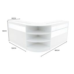 Monstershop Harmonia LED Shop Counter Set B1200, C1200 & LM60 - White - thumbnail 3