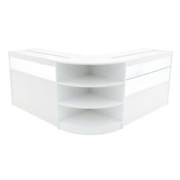 Monstershop Harmonia LED Shop Counter Set B1200, C1200 & LM60 - White - thumbnail 1