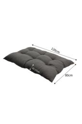 Living and Home 120x80cm Dark Grey Outdoor Bench Cushion Cotton Seat Pad for Garden Sofa & Patio Bench - Size: 120x80 cm - thumbnail 5