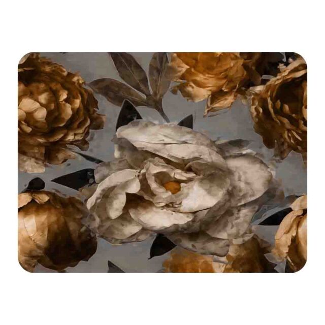 Benjamin Tate Design Golden White Flower Blanket in Natural - Size: 120 cm x 150 cm - image 1