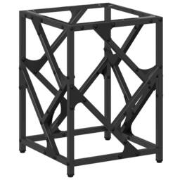 Berkfield Home Coffee Table with Transparent Glass Top 30x30x41 cm Steel in Black - Size: 30 x 30 x 41 cm