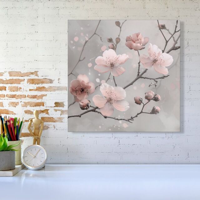 Warren Reed - Designer Delicate Spring Blossom Canvas - Size: w10 inch x h10 inch - image 1