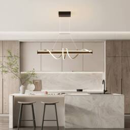 Garwarm Dimmable LED Spiral Pendant Lighting with Remote Control in Black - thumbnail 3