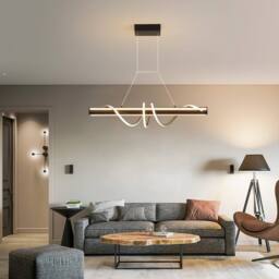 Garwarm Dimmable LED Spiral Pendant Lighting with Remote Control in Black - thumbnail 2