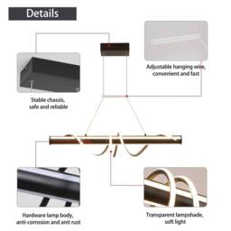 Garwarm Dimmable LED Spiral Pendant Lighting with Remote Control in Black - thumbnail 5