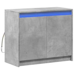 Berkfield Home Sideboard with LED Concrete Grey 72x34x61 cm Engineered Wood - Size: 72 x 34 x 61 cm - thumbnail 1