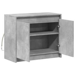 Berkfield Home Sideboard with LED Concrete Grey 72x34x61 cm Engineered Wood - Size: 72 x 34 x 61 cm - thumbnail 7