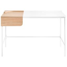 Wyld and Coco White Minimalist Home Office Desk with Drawer 120 x 60 cm - thumbnail 5