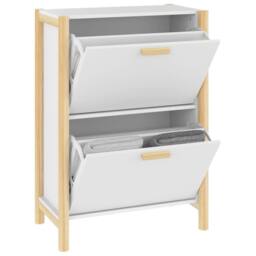 Berkfield Home Shoe Cabinet White 57.5x33x80 cm Engineered Wood - thumbnail 5