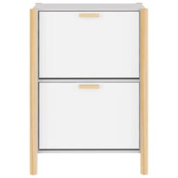 Berkfield Home Shoe Cabinet White 57.5x33x80 cm Engineered Wood - thumbnail 6