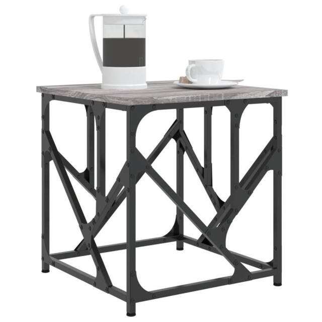 Berkfield Home Decorative Coffee Table Grey Sonoma 45x45x47.5 cm Engineered Wood - image 1