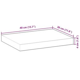 Berkfield Home Table Top 40x30x4 cm Rectangular Solid Wood Acacia in Brown - Size: 40 x 30 x 4 cm - thumbnail 9