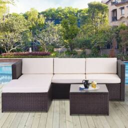 MCC Direct Rattan Furniture Sofa & Table set Rupert in Brown - Size: 1 Pack