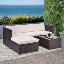 MCC Direct Rattan Furniture Sofa & Table set Rupert in Brown - Size: 1 Pack - thumbnail 2