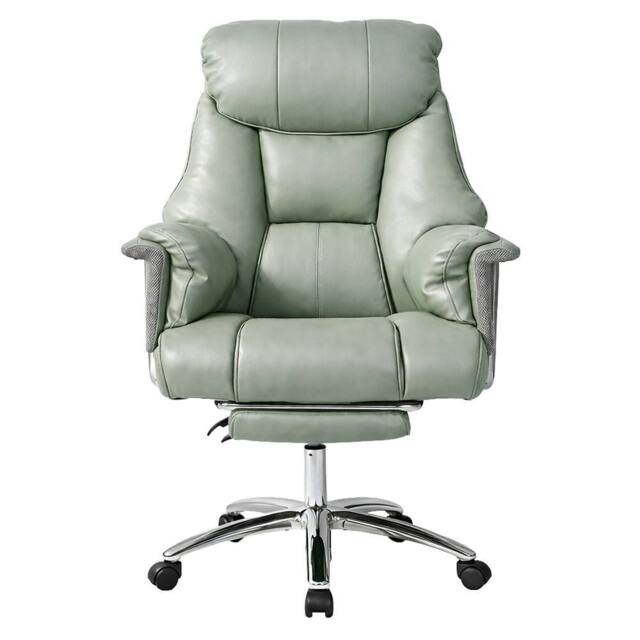 Levede Executive Office Chair Wide Spring Cushion Recliner Footrest in Green - image 1