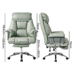 Levede Executive Office Chair Wide Spring Cushion Recliner Footrest in Green - thumbnail 4