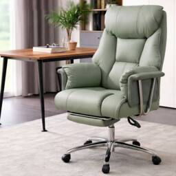 Levede Executive Office Chair Wide Spring Cushion Recliner Footrest in Green - thumbnail 3